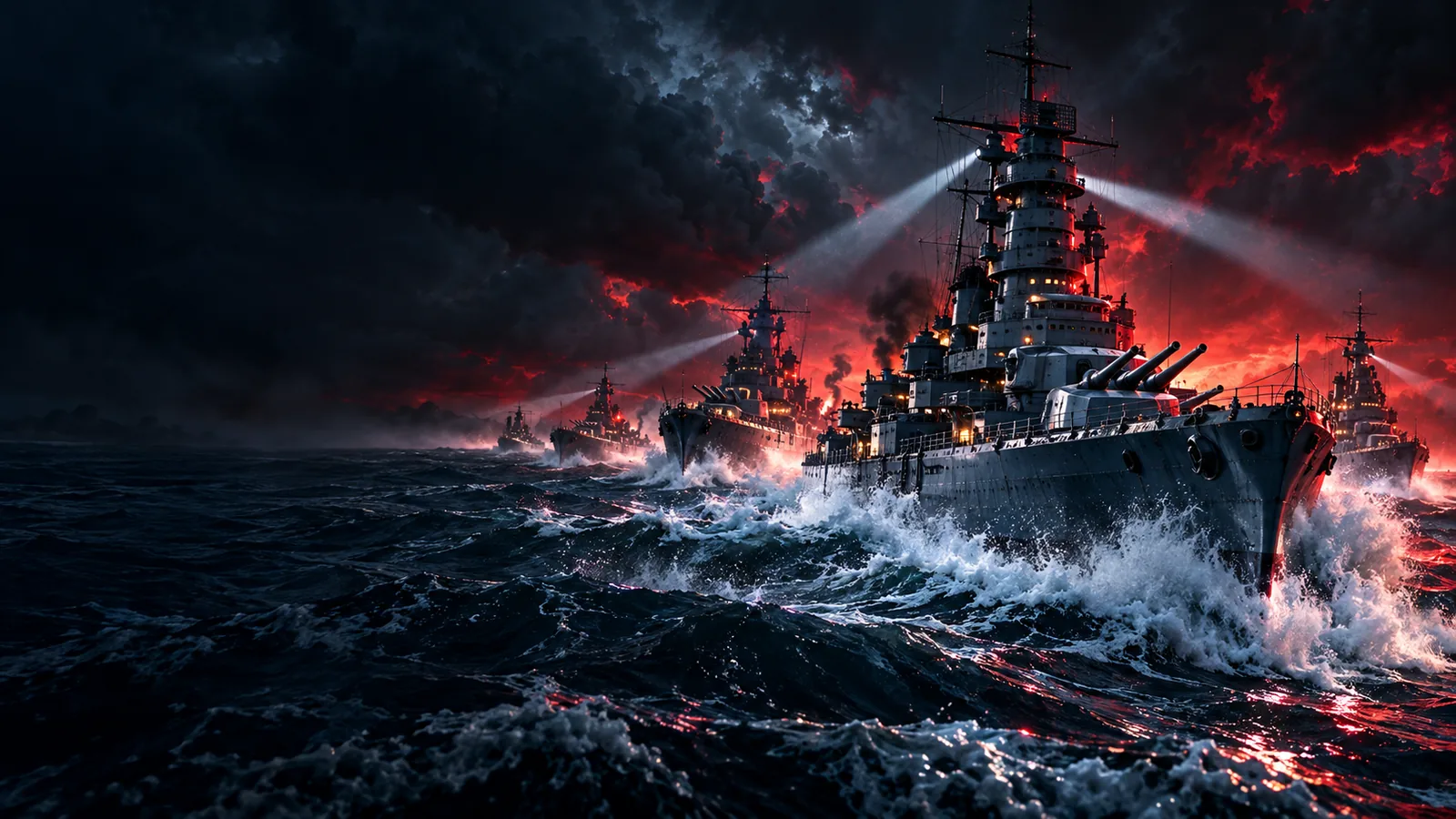 World of Warships campaign scene