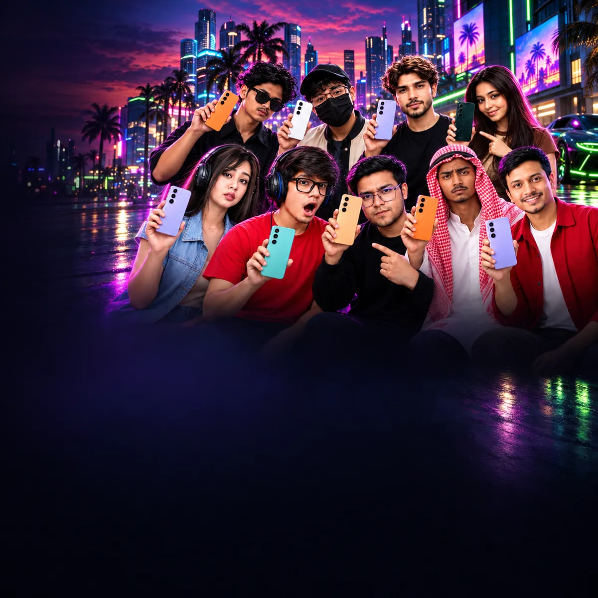 Infinix HOT 70 Pro 5G x Gangstar Mirage City creator key visual
